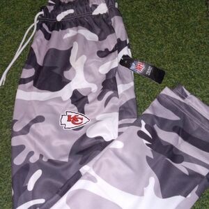 Kansas City Chiefs Black/ Gray Camo Joggers Sweatpants New W Tags